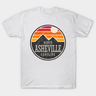 Visiting NC Mountain Cities Asheville, NC Sunset T-Shirt